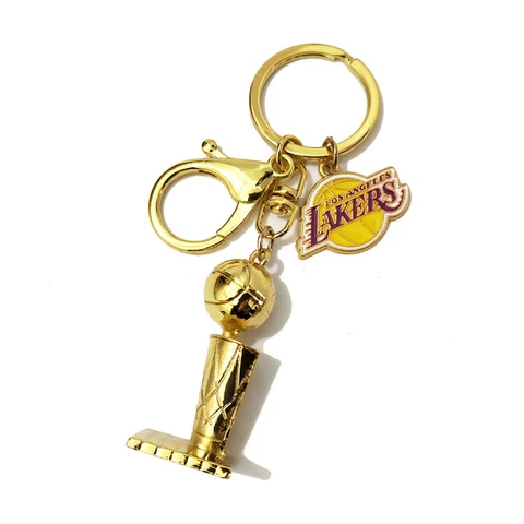 LA Lakers Key Chain Larry O'Brien NBA Championship Trophy Mini Trophy Keychain Cover
