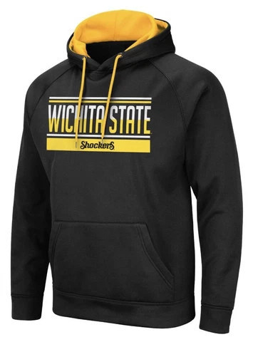 NCAA Men's Wichita State Shockers Black Pullover Hoodie Sweatshirt Large L Cover