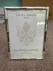 Laura Ashley Silver Plated Bamboo Style Photo Frame Brand New 5”x 7”