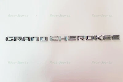 NEW 1PC Chrome GRAND CHEROKEE 3D Letters Emblems Nameplate Jeep Badge - Image 1 of 4