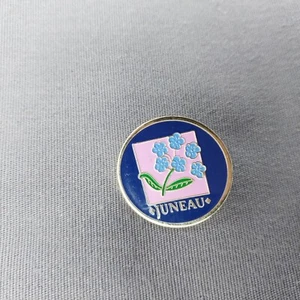 Juneau AK Alaska Floral Lapel Hat Jacket Pin  - Picture 1 of 2