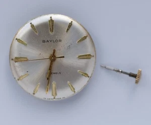 Vintage Baylor Watch Movement 17 Jewels Swiss Parts Repair - Picture 1 of 8