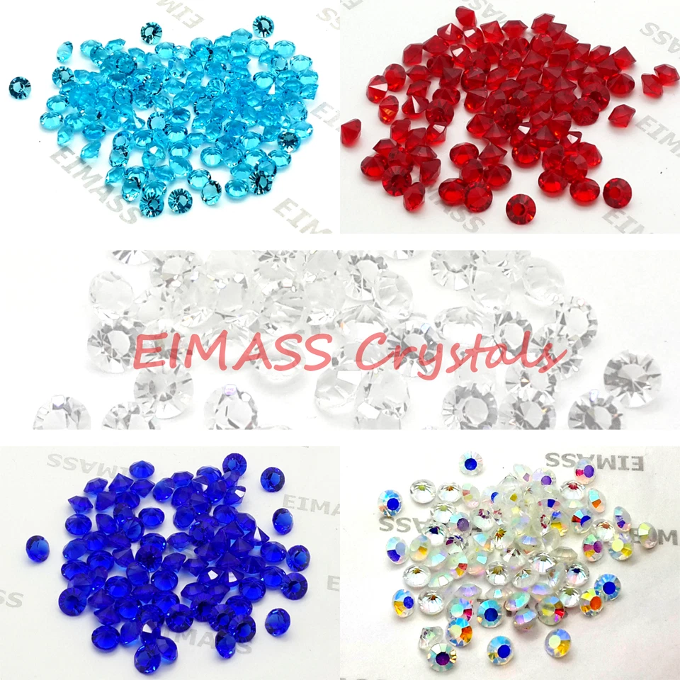 100 cristales dispersos de mesa grado A, diamantes de vidrio EIMASS® 3787, diamante, gema Foto 1 de 1