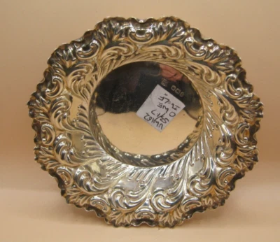Plato/cesta circular Sheffield antiguo de plata esterlina BonBon Foto 1 de 4