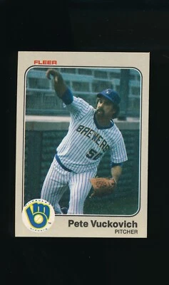 1983 Fleer #49 Pete Vuckovich * Pitcher * Milwaukee Brewers * NM * - Image 1 of 2