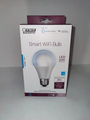 Feit Smart Wi-Fi 60 Watt EQ A19 Daylight Medium Base Dimmable LED Light Bulb 60w - Image 1 of 4