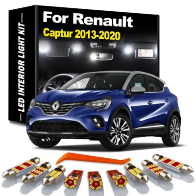 Kit de luces LED interiores de mapa de cúpula para coche Canbus 9 piezas para Renault Captur 2013-2020 Foto 1 de 4