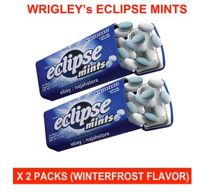 Mints Sweet Candy Wrigleys Eclipse Winterfrost Flavor x 2 Packs Breath Mints - Picture 1 of 5