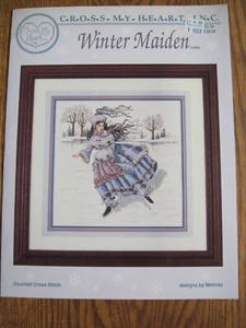 Vintage Cross My Heart Winter Maiden CSL54 Kreuzstichmuster Faltblatt 1992 - Bild 1 von 4