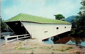 Postkarte Elizabethton Tennessee überdachte Brücke über Doe River gebaut 1882 Vintage - Bild 1 von 2