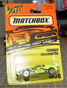 š„MatchBox 1995-96šFerrari TESTAROSSA Get in the Fast Lane #78 Error Card - Picture 1 of 7