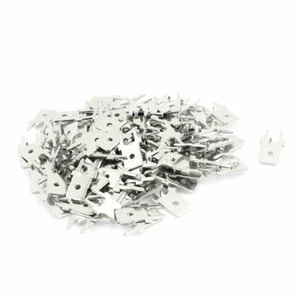 100 pz 6,3 mm diapositiva maschio isolata vanga a crimpatura PCB maschio connettore di fissaggio terminale✦KD - Foto 1 di 4