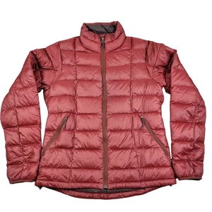 Chaqueta de plumón REI Co op 650 para mujer pequeña roja acolchada aislada - Imagen 1 de 13