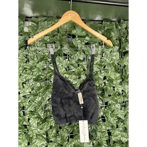 Top corto For Love & Lemons Victorias Secret Fiona en negro, talla pequeña - Imagen 1 de 6
