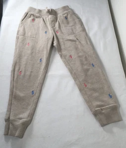 Polo Ralph Lauren All Over Embroidered Logo Kinder Jogginghose Gr. 7 grau - Bild 1 von 10