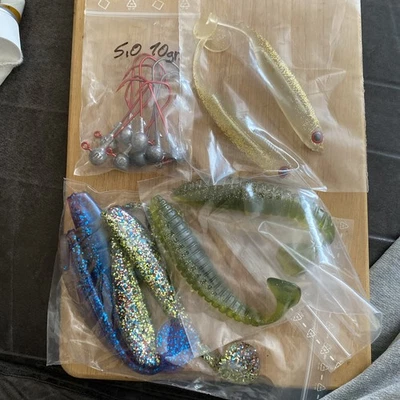 Gummifische 8x 13-14cm Behr King Shad Cormoran 8x Jigs 5,0 10g neu - Bild 1 von 4