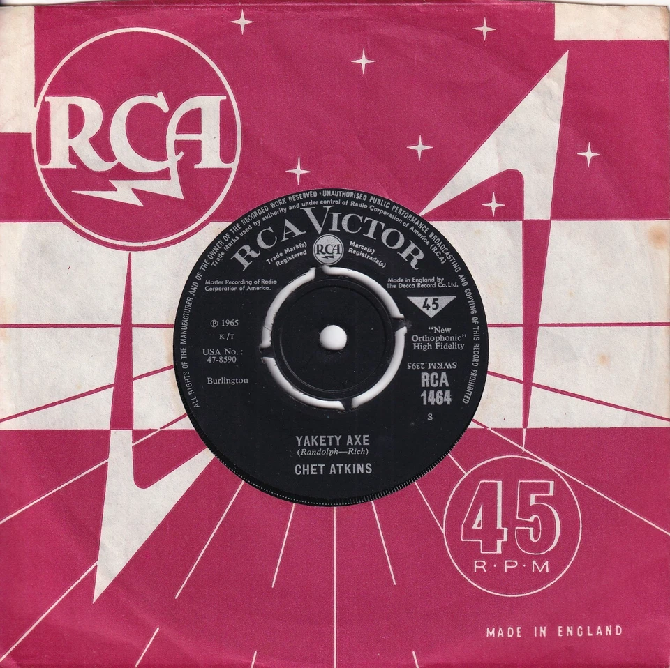 60s Pop CHET ATKINS yakety axe 1965 UK 7" Vinyl 45 Mint - Image 1 of 1