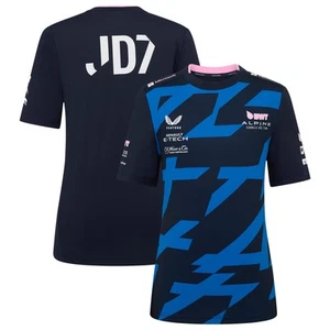 Youth Castore Jack Doohan Navy Alpine 2025 Team Wear Driver T-Shirt - Picture 1 of 3