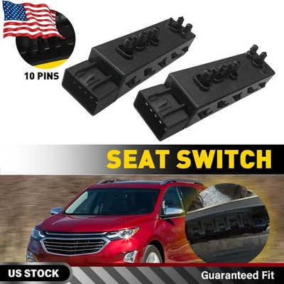 Interruptor de control de asiento delantero izquierdo y derecho 2 piezas para Chevrolet Malibu 2010-2018 Foto 1 de 4