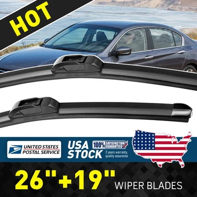 Limpiaparabrisas delantero de goma para todas las estaciones de 26" y 19" para INFINITI M35h 12-13 Foto 1 de 4