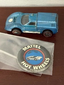 Hot Wheels Redline Ford J Car Rare Light Ice Blue Early Hood Decals US 1967 - Picture 1 of 14