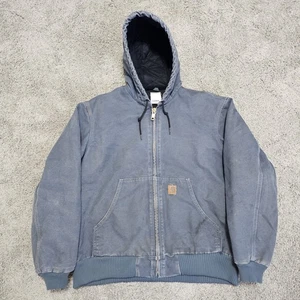 Chaqueta con Capucha Vintage Carhartt J130 STM Azul Tormenta Gris Adulto Grande Edredón Forrado - Imagen 1 de 16