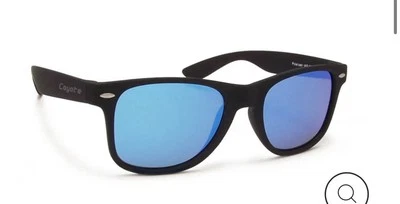 Coyote P-60 Unisex Classic Polarized Sunglasses Black & Blue Mirror-NEW - Image 1 of 4