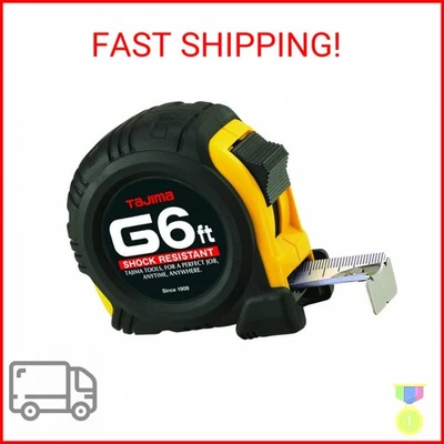 Cinta métrica TAJIMA - 6 pies x 1/2 pulgadas serie G cinta métrica con resistencia a los golpes Foto 1 de 2