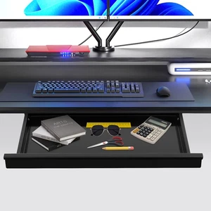 Cajón deslizante extraíble montado debajo del escritorio para organizador de almacenamiento de oficina o mesa - Imagen 1 de 24