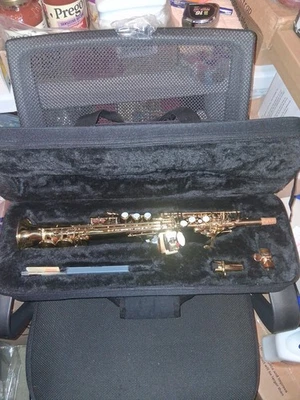 Prestini Sopranino Saxophone with 2 mouthpieces. Near Mint Condition!! - Image 1 of 4