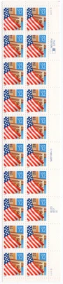 Scott #2897 Flag Over Porch Plate Block Of 20 Stamps - MNH Right - Image 1 of 2