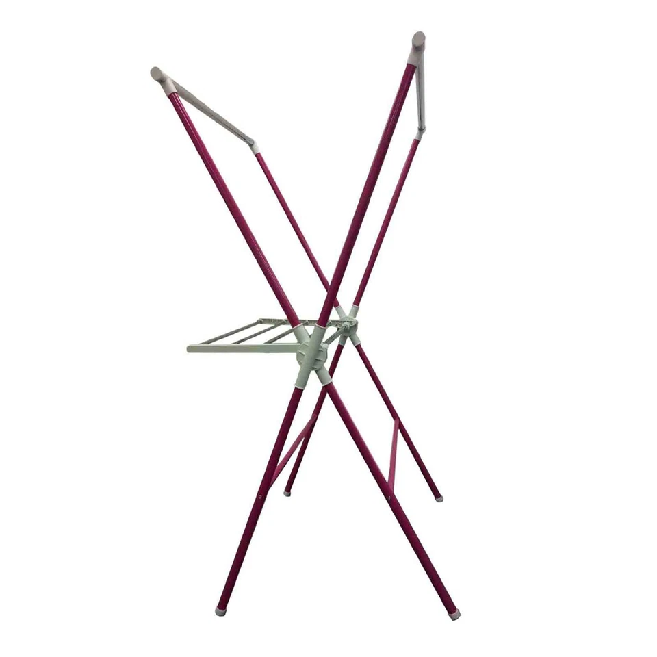 ORE International White Folding Laundry Rack Pink Foto 1 de 1