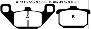 Pastiglie Freno per Kawasaki El, Lui, GPZ, Kr, Z, Zl , Fx, GPX, Ltd, It, VN, - Foto 1 di 1