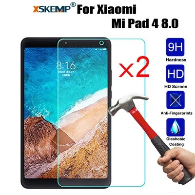 2Pcs Tempered Glass Clear Screen Protector Xiaomi Mi Pad 4 / Pad 3 /  Pad 2 8.0 - Image 1 of 4