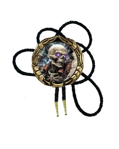 Corbata para hombre Weird Skeleton Skull Fact Scary Spooky Art Bolo - Imagen 1 de 1