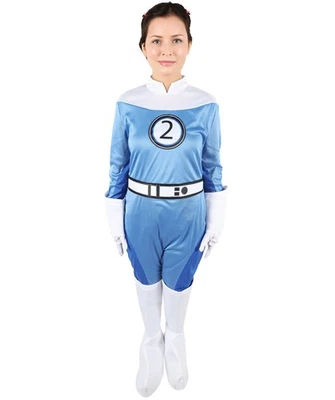 Disfraz de ciencia ficción 3 en 1 para mujer vestido jersey con guantes de mano conjunto Foto 1 de 4