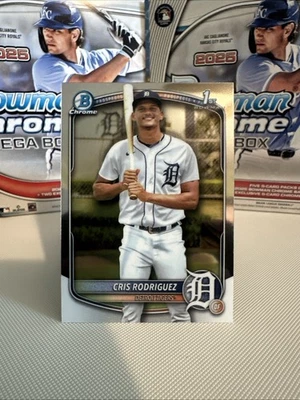 2025 Bowman Chrome Chris Rodriguez 1st Bowman #BCP-250 Detroit Tigers - Image 1 of 2
