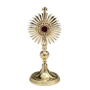 Reliquary Monstrance House altar brass relic holder opening rear 7644 - Picture 1 of 1