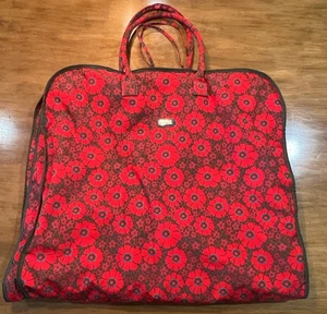 Hadaki New Orleans Red Floral Turquoise Garment Folding Travel Bag - Picture 1 of 8