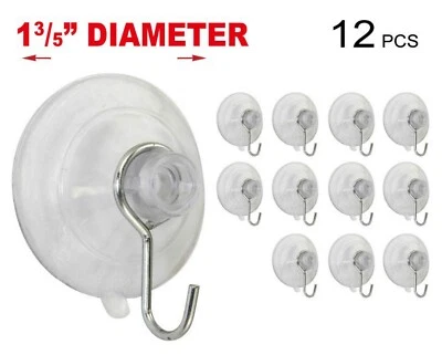 Suction Cup Hooks Clear Powerful SuperLock Heavy Duty Vacuum Shower Kitchen Bath