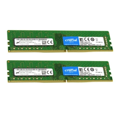 New Crucial 64GB (2X32GB) DDR4 2666MHz PC4-21300 UDIMM Memory Ram CT32G4DFD8266 - Image 1 of 4