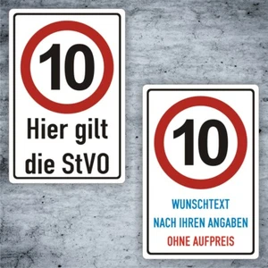 Verbotsschild Hier gilt die StVO Schild Kombischild Wunschtext Individuell VP146 - Bild 1 von 3