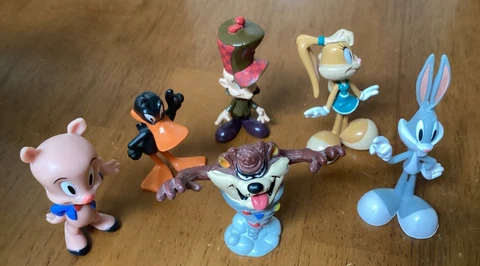 Vintage Elmer Fudd Porky Pig Daffy Duck PVC Figure Looney Tunes 1990 Applause Cover
