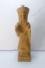 Vintage Wise Man Confucius Carved Resin hand Carved 6"tall