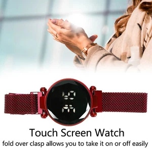 Women LED Watch LED Touch Screen Large Display Alloy Fashion Design HR6 - Picture 1 of 39