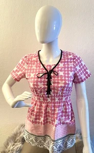 Skechers Pink Tie Front Medical Scrubs Top FINAL SALE - Picture 1 of 6