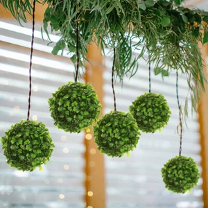 6pcs Simulated Grass Balls Flower Arrangement Ornament Fake Plant Balls 10cm US - Picture 1 of 10