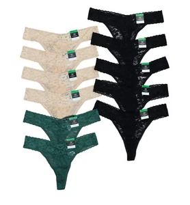 INC International Concepts 11-Pack Floral Lace Thong Panty Underwear Large NWT - Picture 1 of 1