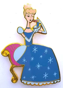 DISNEY Trading Pin - Ltd.Ed. 7500 - Princess CINDERELLA Sitting on Vanity Chair - Picture 1 of 2