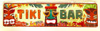 TIKKI BAR - Metal Sign about 16" x 4"  -  Colorful Tropical with Totem Faces